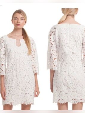 Trina Turk White Lace Mini Sheath size 12